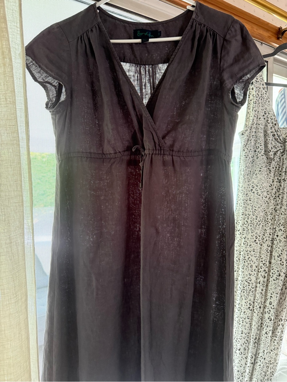 Boden Slate Gray V-Neck Midi Dress
